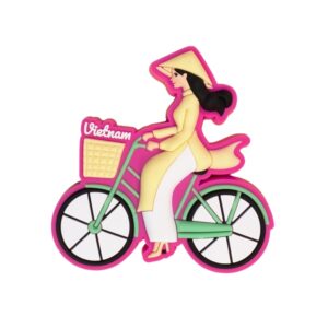 Nam châm hít tủ lạnh Cô gái áo dài Xe đạp