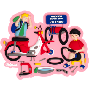 Nam châm hít tủ lạnh sửa xe vỉa hè