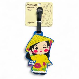 Thẻ treo hành lý Cô gái Áo dài vàng