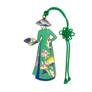 Bookmark Kim loại Áo dài Hoa sen