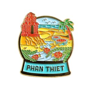 Huy hiệu Phan Thiết (Tháp Chàm, thanh long, đồi cát)