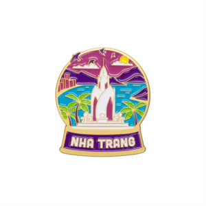 Huy hiệu Tháp trầm Hương Nha Trang 2 (Tím)