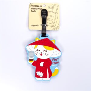 Thẻ treo hành lý Mèo uống cafe