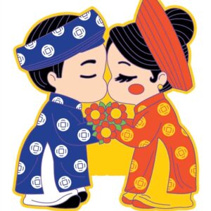 Nam châm dẻo - Cô dâu chú rể - no text