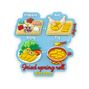 Nam châm hít tủ lạnh Chả giò