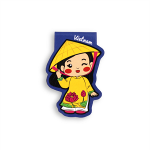 Bookmark Nam châm giấy "Áo dài hoa sen"
