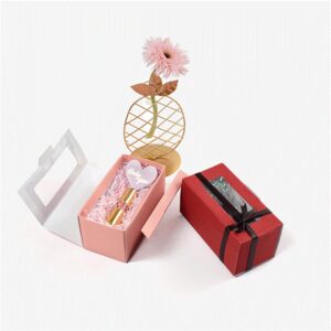 Hộp giấy đựng quà DIY giấy gân mặt kính TH05