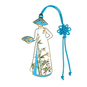 Bookmark Kim loại Áo dài Cây trúc