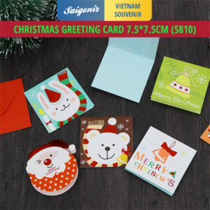 Thiệp giấy Thiệp giáng sinh Saigonir Xmas Card Christmas Card Thiệp chúc mừng Noel 7.2x7.2cm Giấy dày cao cấp Đa dạng mẫu mã [S810]
