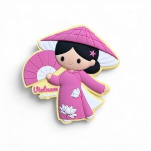 Nam châm hít tủ lạnh Cô gái Áo dài Hồng