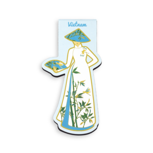 Bookmark Nam châm giấy Áo dài Cây trúc
