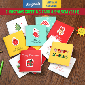 Thiệp Giáng Sinh 3 Lớp Saigonir Xmas Card Christmas Card Thiệp chúc mừng Noel 8.5x8.5cm Giấy dày cao cấp Đa dạng mẫu mã - [S811]