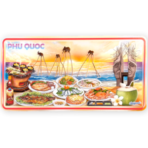 Nam châm kim loại dập nổi hình ẩm thực Phú Quốc