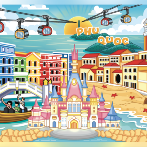 Nam châm kim loại dập nổi Hình Phú Quốc 1