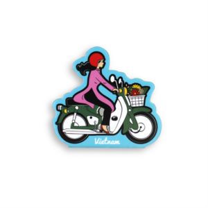 Bookmark Nam châm giấy "Cô gái xe máy"