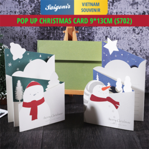 Thiệp giáng sinh Pop-Up 9x13cm Thiệp Xmas Card Thiệp 3D Noel Giấy dày cao cấp Đa dạng mẫu mã - Saigonir [S702]