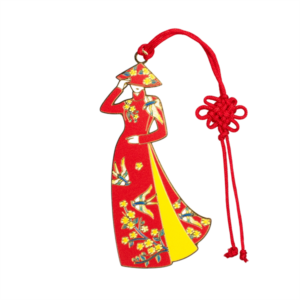 Bookmark Kim loại Áo dài Hoa mai
