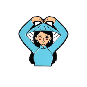 Huy hiệu cô gái trái tim Áo dài Xanh (Arm-heart)