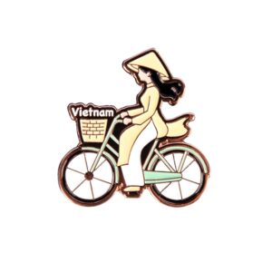 Huy hiệu Cô gái áo dài Xe đạp